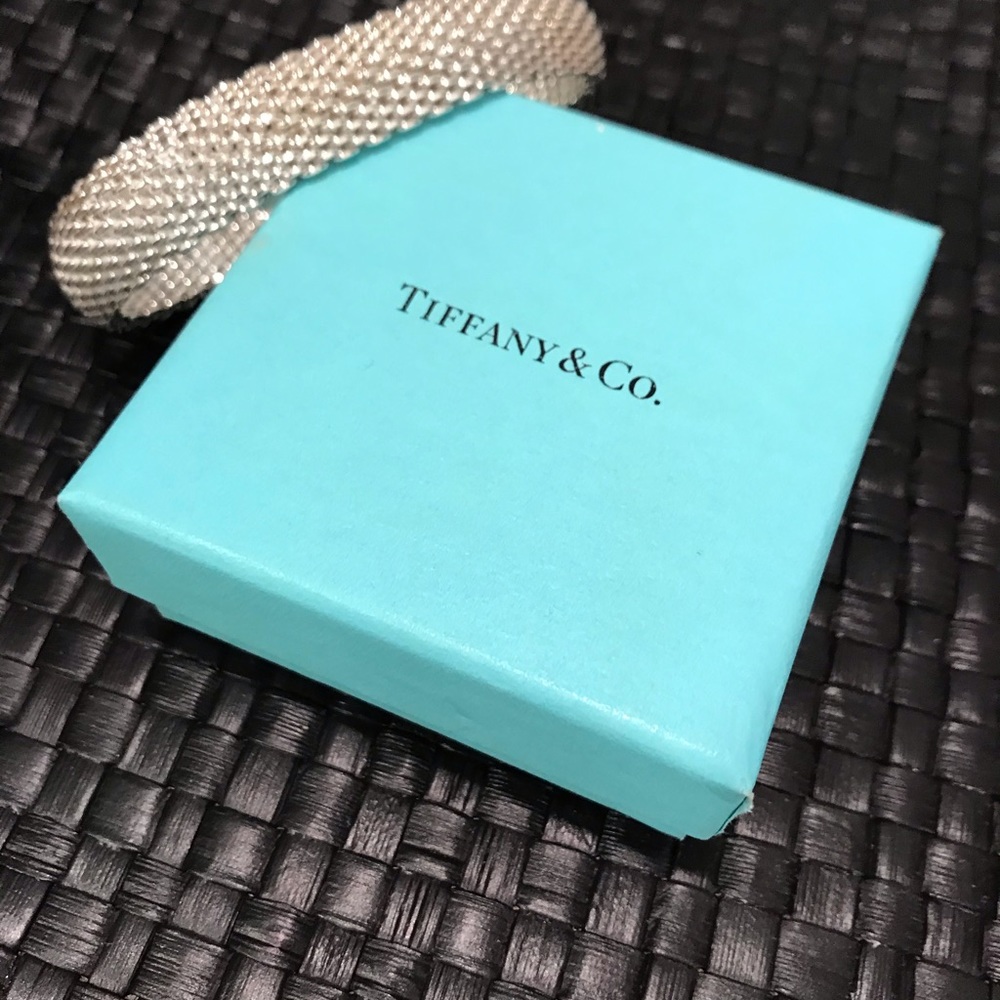 Tiffany & Co. Sterling Mesh Bangle Bracelet